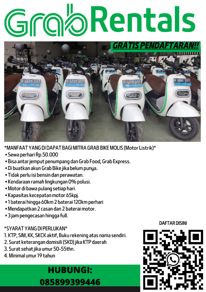 Grab Bike Molis (Motor Listrik)