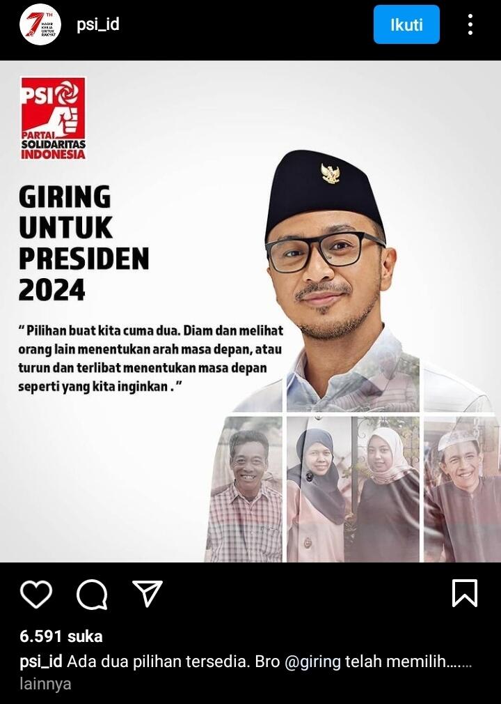Pidato Giring Tuai Kritik, Politisi Gerindra: Dia Siapa? Pangkatnya Apa?