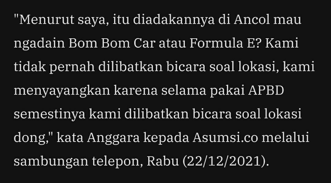 PSI Protes Keputusan Formula E di Ancol Tidak Libatkan DPRD: Ini Uang Rakyat DKI