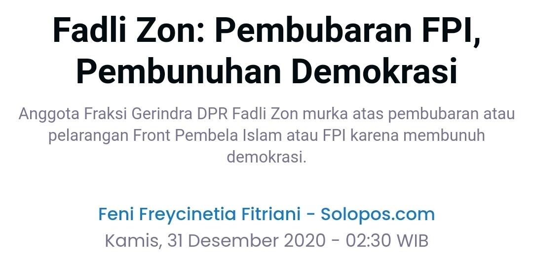 Usai Pembubaran FPI, Mahfud MD: Masyarakat Senang, Hidup Lebih Nyaman