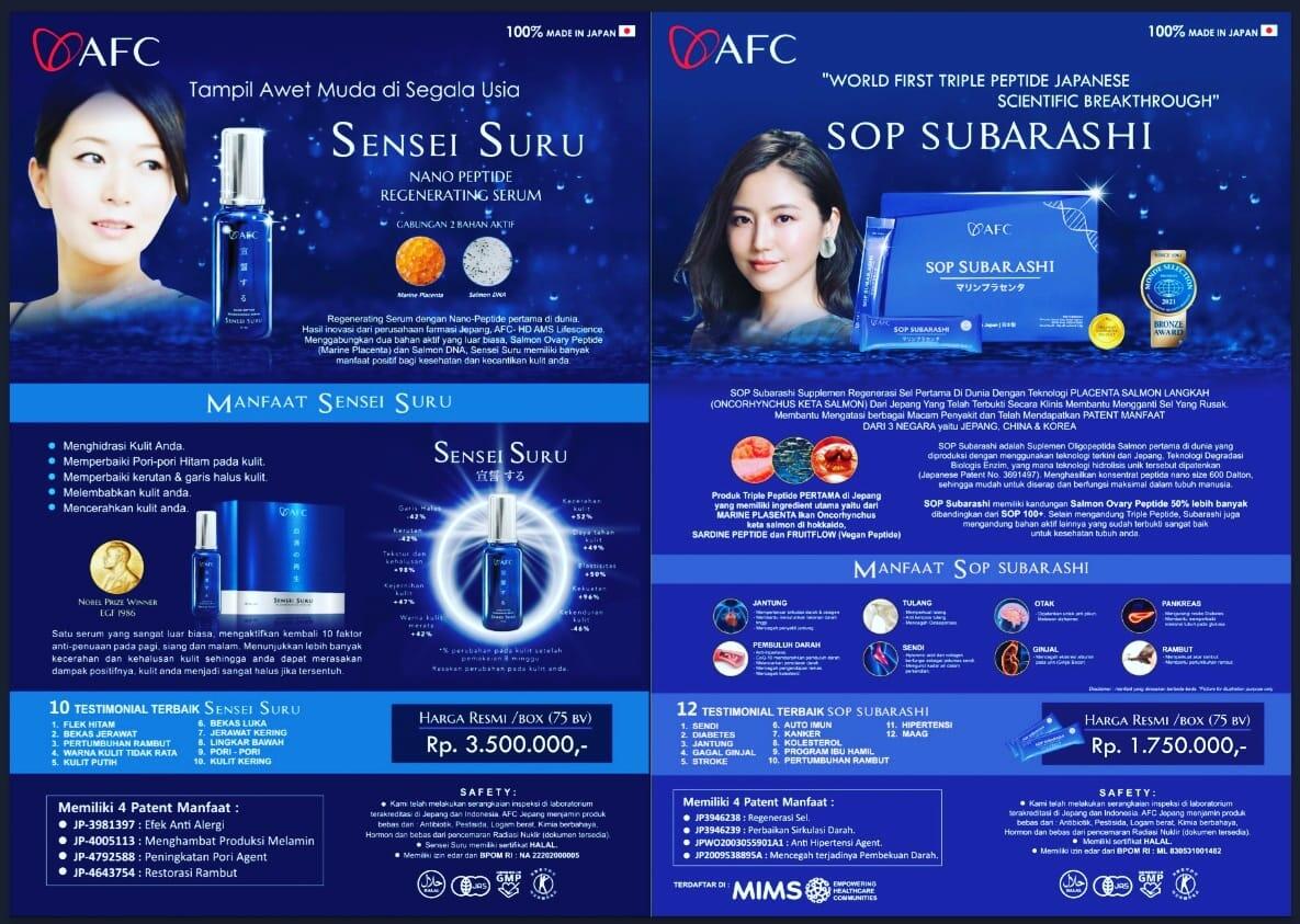 📱085277553117 Distributor AFC SOP SUBARASHI PALEMBANG UTSUKUSHHII SOP100+ SENSEISURU