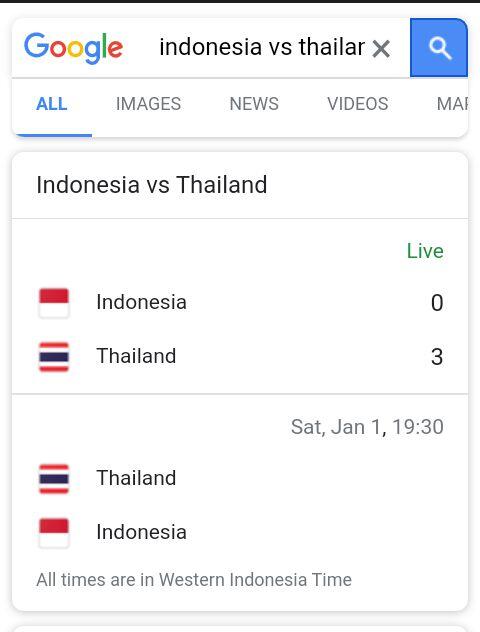 Babak Pertama Usai, Timnas Indonesia Tertinggal 0- 1 dari Thailand
