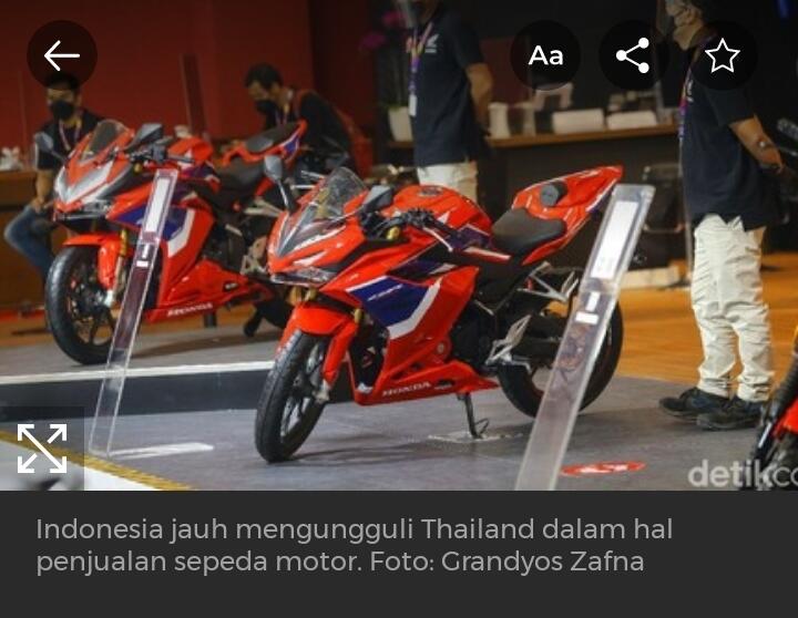 Thailand Kalah Telak Dari Indonesia - Soal Penjualan Motor