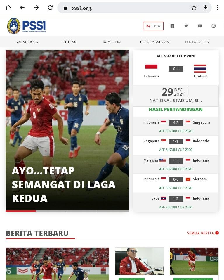 Ngakak, Website PSSI di Retas untuk Luapkan Kekecewaan Setelah Kalah Telak