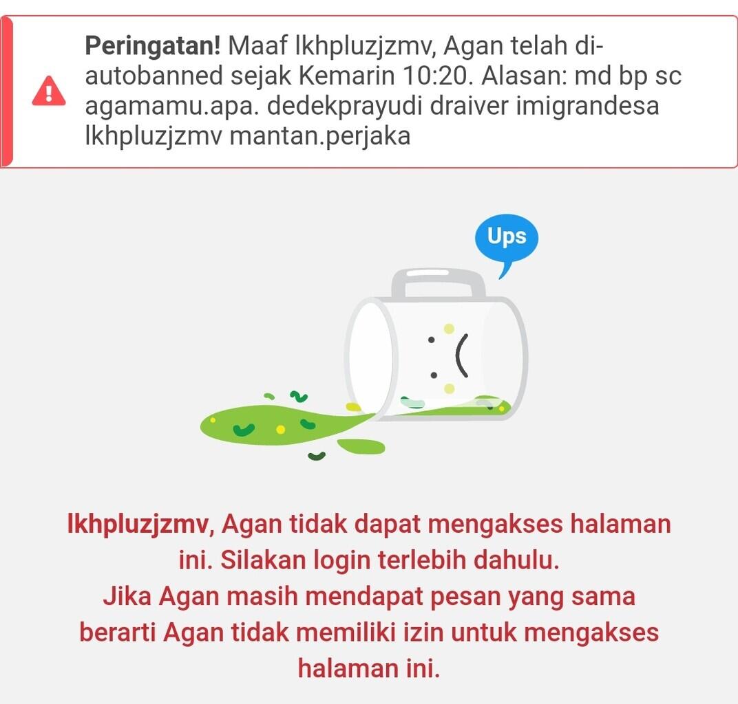Perihal akun dibanned