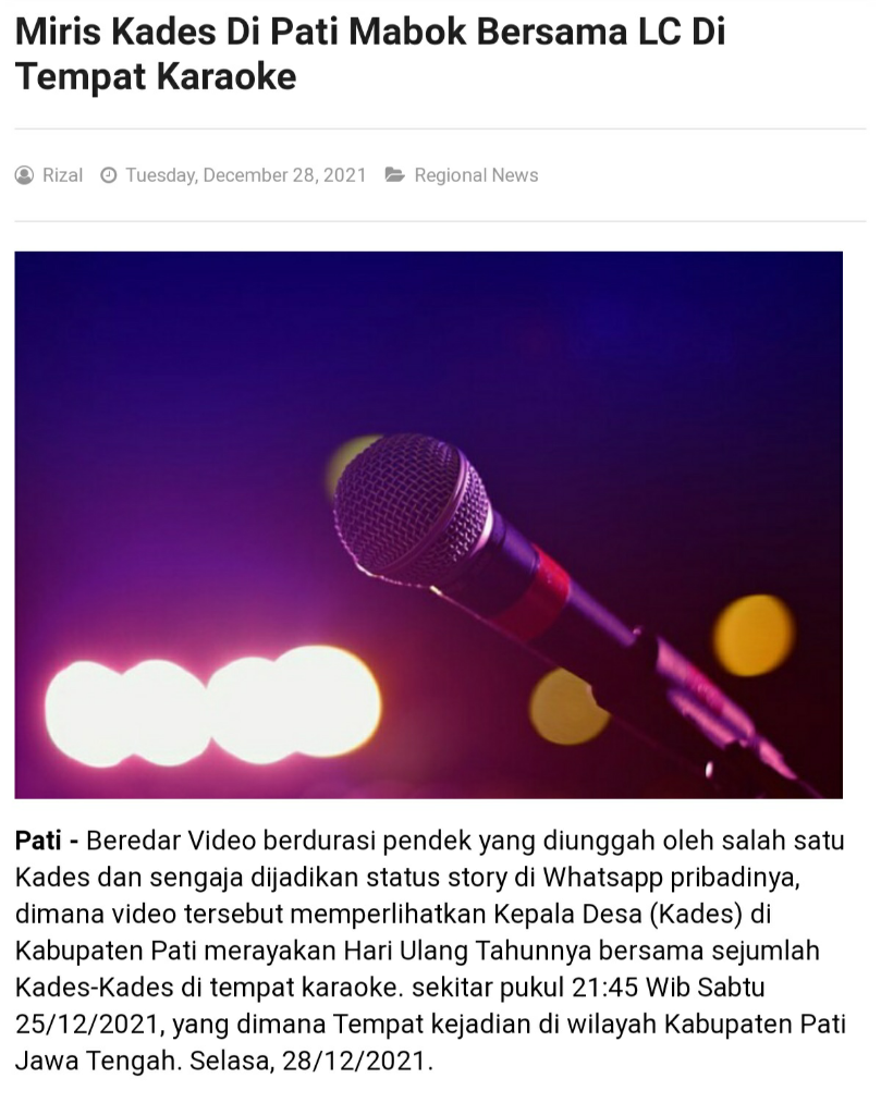 Asyik Karaokean Ditemani PK di Hotel, Sejumlah Kades di Pati Langgar PPKM