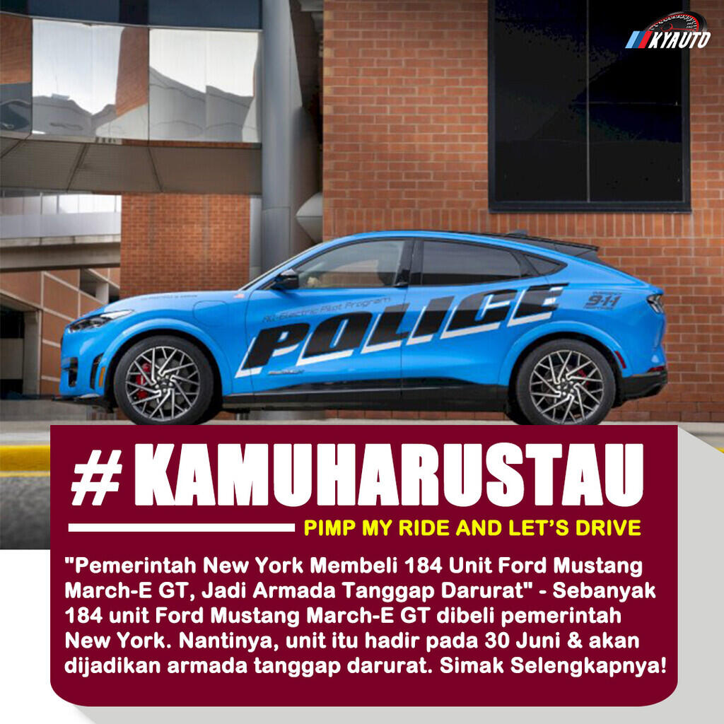 Pemerintah New York Membeli 184 Unit Ford Mustang March-E GT