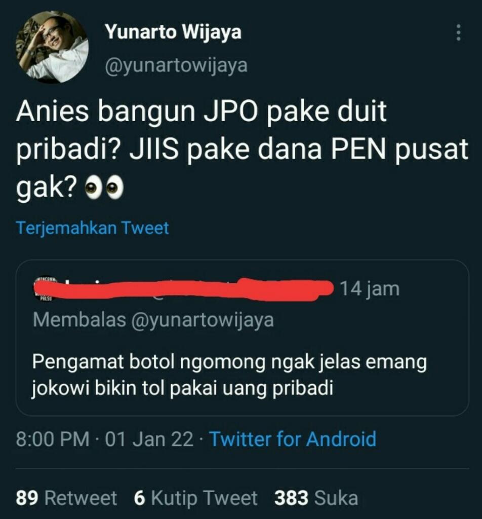 Sentilan Balik Yunarto: Anies Bangun JPO Pake Duit Pribadi?