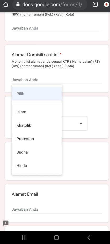 Gagal Kerja Karena “Kolom Agama”

