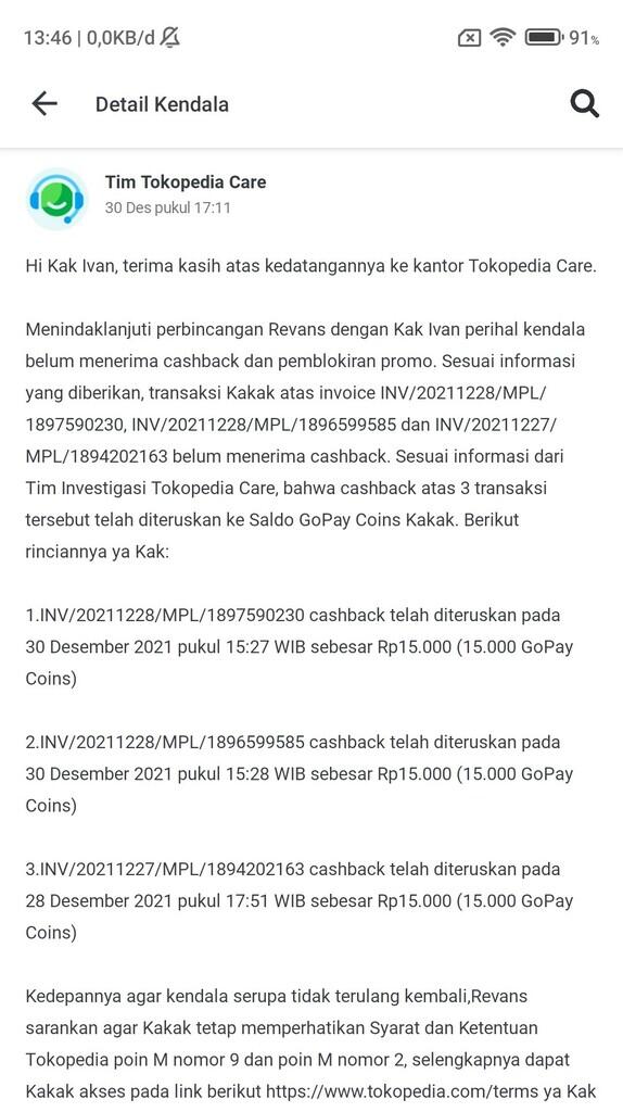 Surat Terbuka Untuk TOKOPEDIA INDONESIA - BLOKIR PROMO