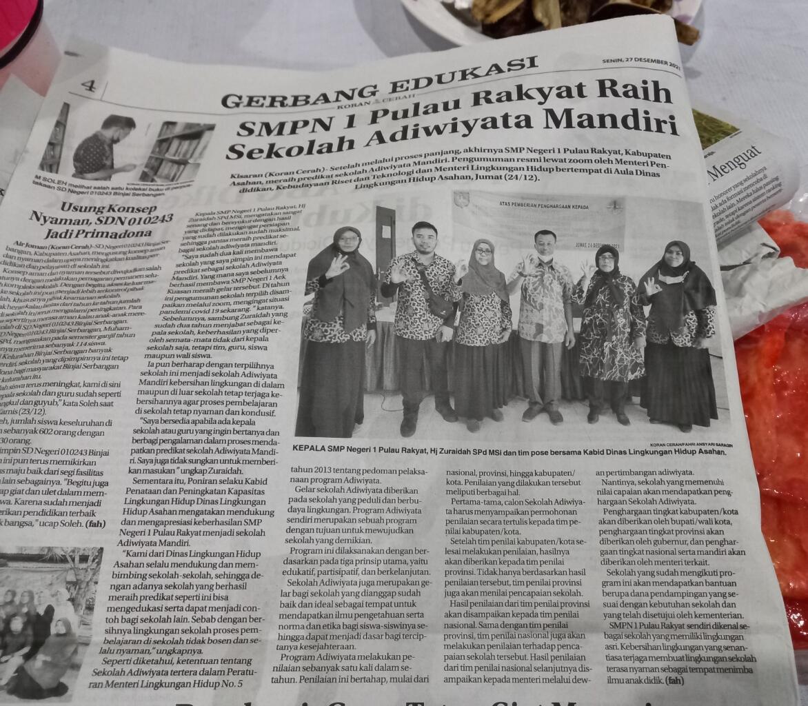 SEPOTONG KORAN MEMBAWA KENANGAN