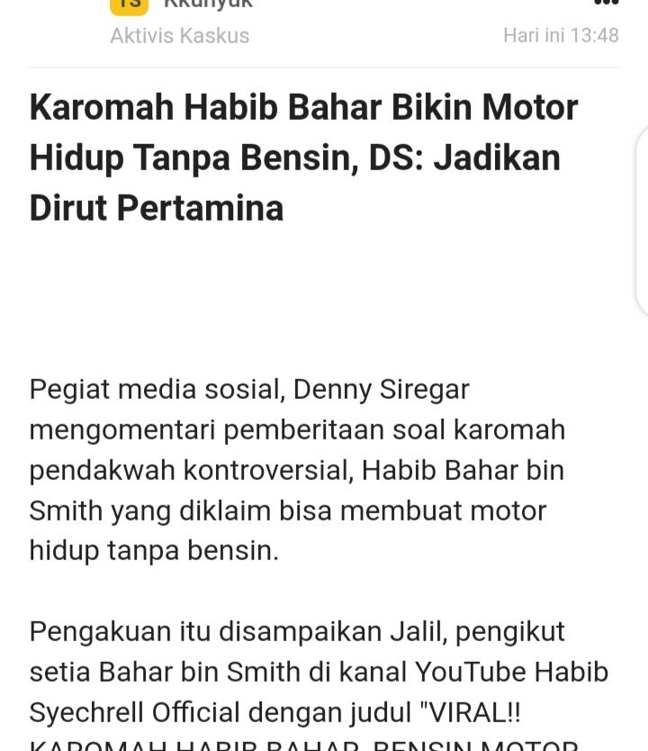 Bahar Bin Smith Jadi Tersangka!