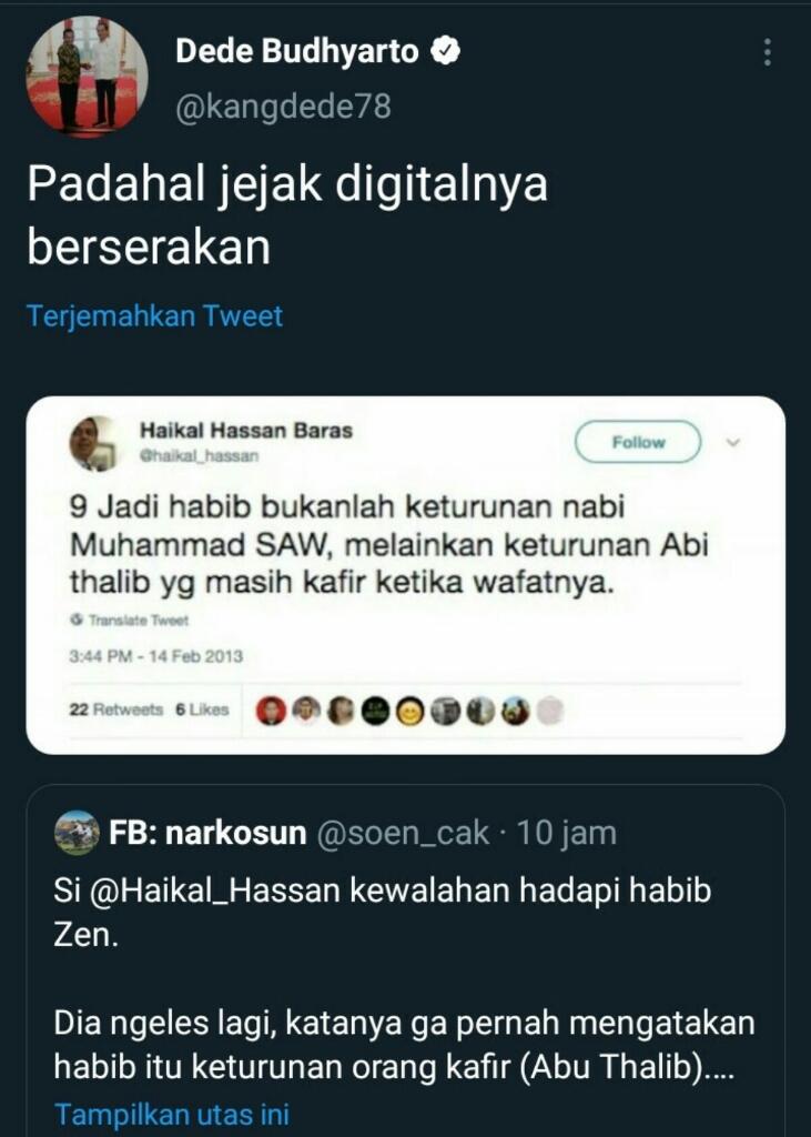 Haikal Hassan Bantah Pernah Sebut Habib Keturunan Kafir, Kang Dede Bongkar Jejak