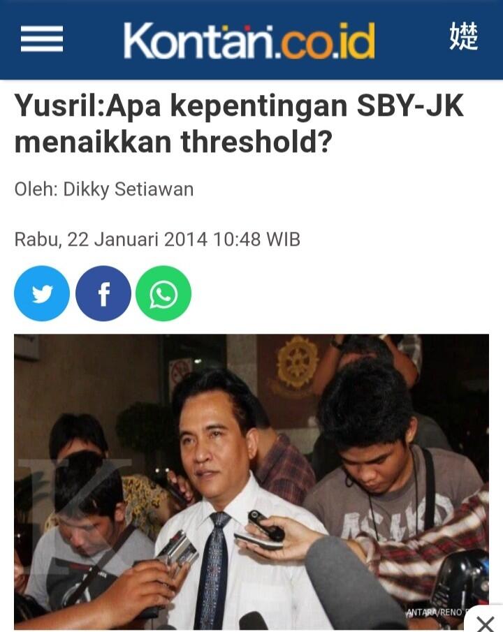 Presiden Threshold 0 %, Ane Tidak Setuju.Ini Alasannya...!