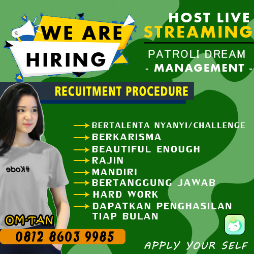 LOWONGAN KERJA HOST OFFICIAL DI DREAM