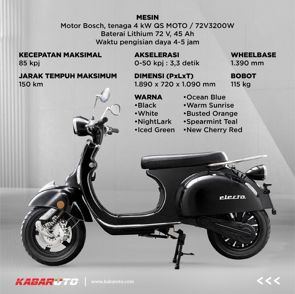 One Moto Electa Meluncur Di India, Tampilannya Mirip Vespa!