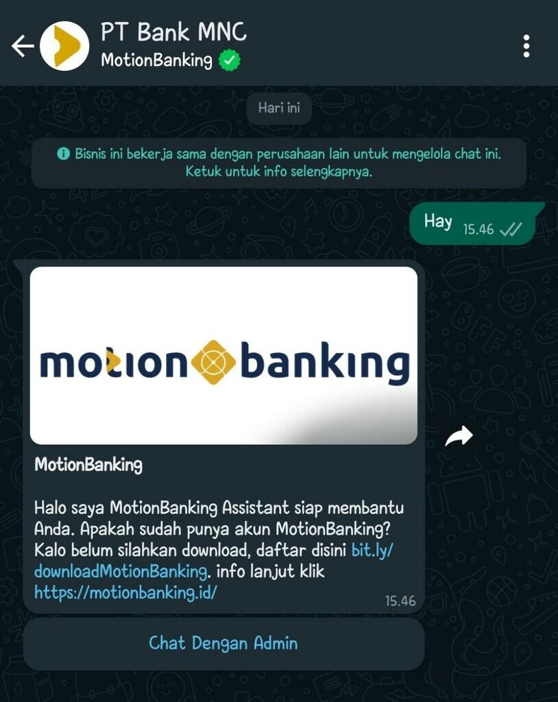 PT Bank MNC Meluncurkan Chatbot Motion Banking Assistent