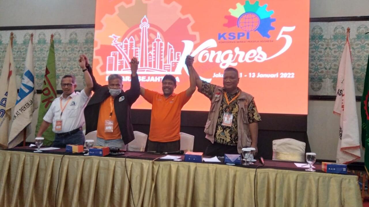 Said Iqbal Membuka Kongres Serikat Pekerja Indonesia (KSPI), tgl 11-13 Januari 2022