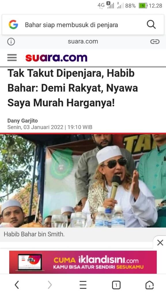 Bahar Smith Ajukan Penangguhan Penahanan, Klaim Dijamin Ratusan Ulama