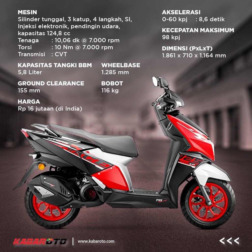 TVS Ntorq 125 Race XP Dibanderol Rp16 Jutaan, Berlimpah Fitur Canggih