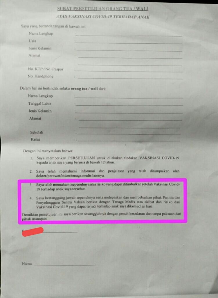 Surat Tekanan Vaksin Anak Meresahkan, Disdik-Kemenag Bingung