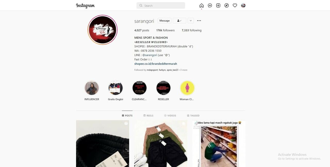 SARANGORI / brandedtermurah Penjual Barang KW