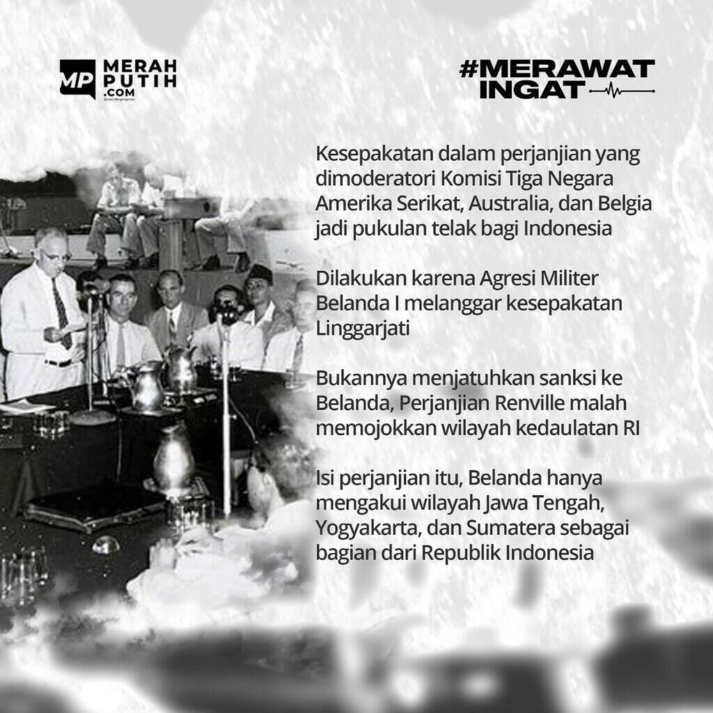 Perjanjian Renville yang Mempersempit Wilayah Indonesia