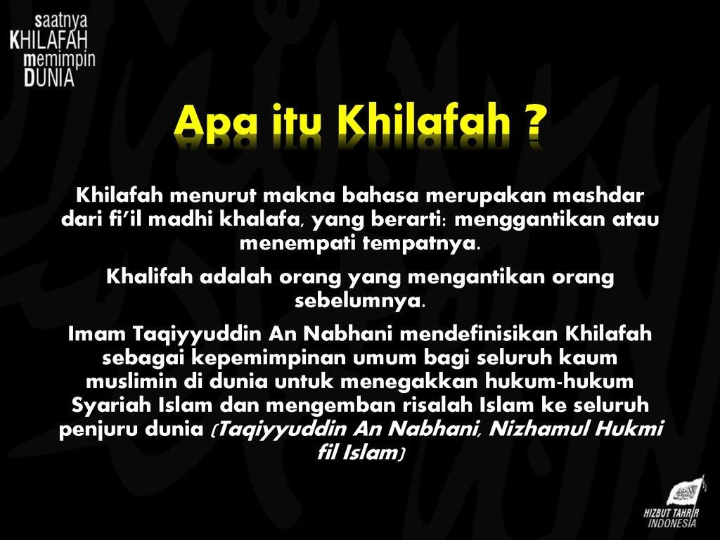 Sistem Khilafah Dan Pertanyaan Ane. Part 2