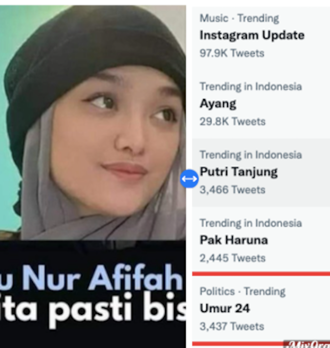 Trending di Twitter, Nur Afifah Balqis Disebut Koruptor Termuda yang Ditangkap KPK