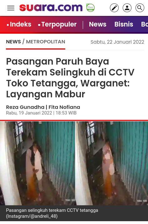 Pasangan Paruh Baya Terekam Selingkuh di CCTV Toko Tetangga, Warganet: Layangan Mabur