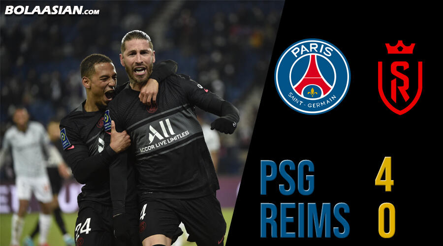 Hasil Pertandingan PSG vs Reims : Skor 4-0