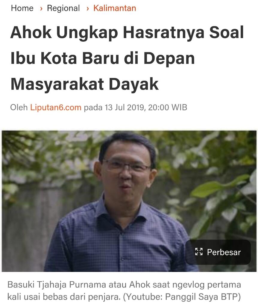 Soal Calon Kepala Otorita IKN, Pengamat: Ahok Paling Cocok