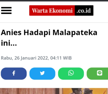 Anies Hadapi Malapateka ini...