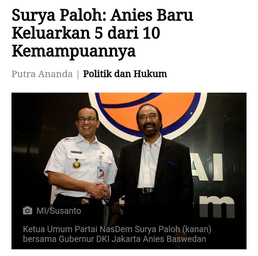 Pengamat Nilai Nasdem Ada Peluang Gaet Anies Jadi Capres 2024