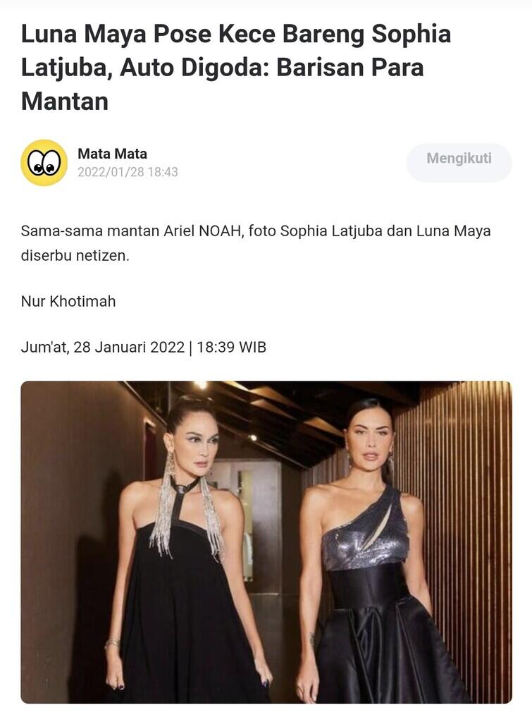 Luna Maya Pose Kece Bareng Sophia Latjuba, Auto Digoda: Barisan Para Mantan