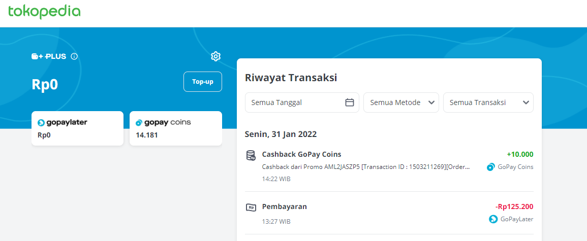 Sudah Melakukan Repayment Gopaylater tapi Status Payment masih Unpaid