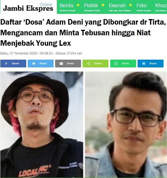 Dosa Adam Deni Hingga Urusan Unggah Dokumen Ilegal Adam Deni