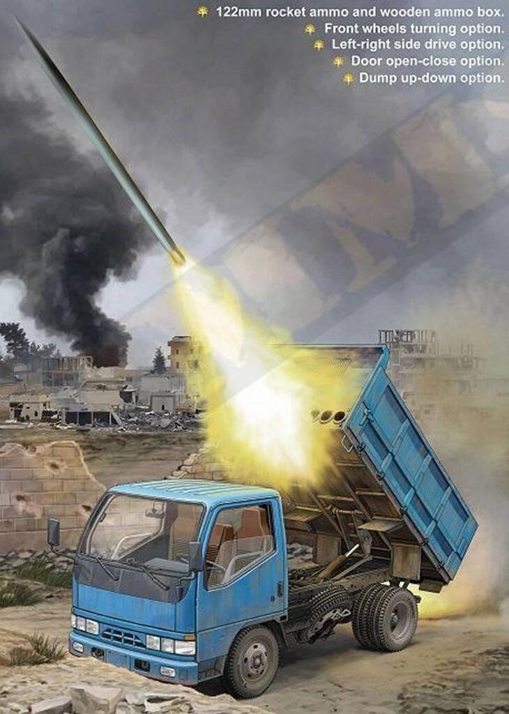 Truk Mitsubishi Fuso Meluncurkan Roket MLRS ke Pangkalan Militer Turki di Irak