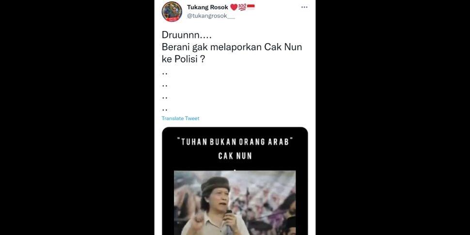 Cak Nun Sebut Tuhan Bukan Orang Arab: Arab Tak Sama dengan Islam