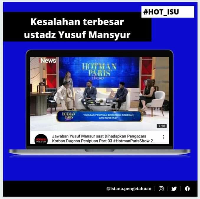 ISU SI UTADZ KONDANG (Ust Yusuf Mansur)