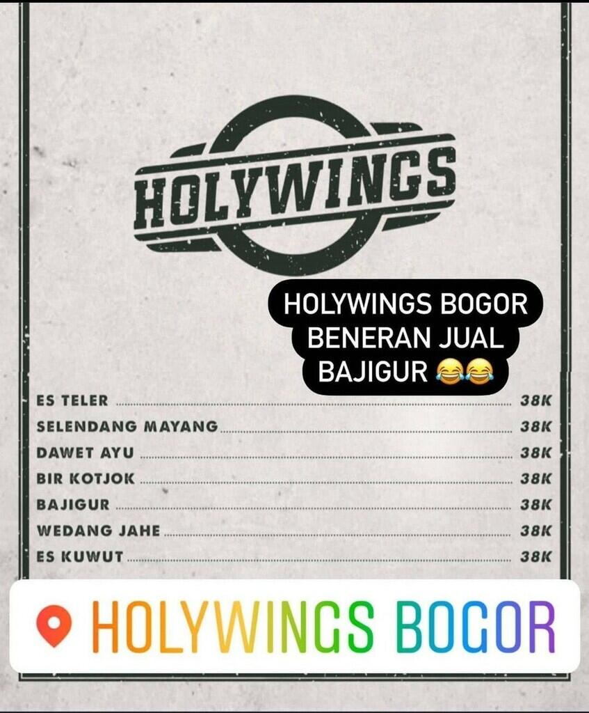 Holywings Bogor Buka, Miras Bertukar Bajigur dan Bandrek