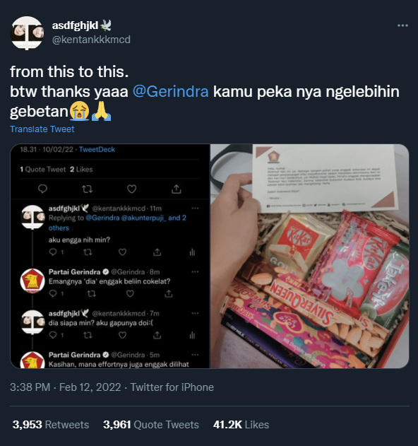Berhasil Dikasih Cokelat oleh Partai Politik, Netizen Ramai Tag Akun Parpol dan Bank
