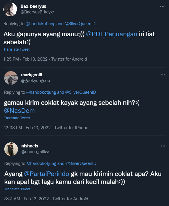 Berhasil Dikasih Cokelat oleh Partai Politik, Netizen Ramai Tag Akun Parpol dan Bank