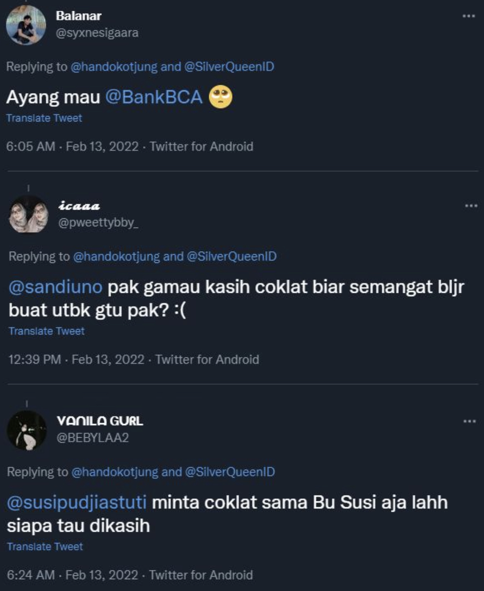 Netizen Mendadak Minta Cokelat ke Susi Pudjiastuti dan Sandiaga Uno di Hari Valentine