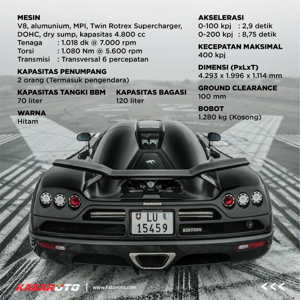 Koenigsegg CCXR Edition Merupakan Masterpiece Asal Swedia