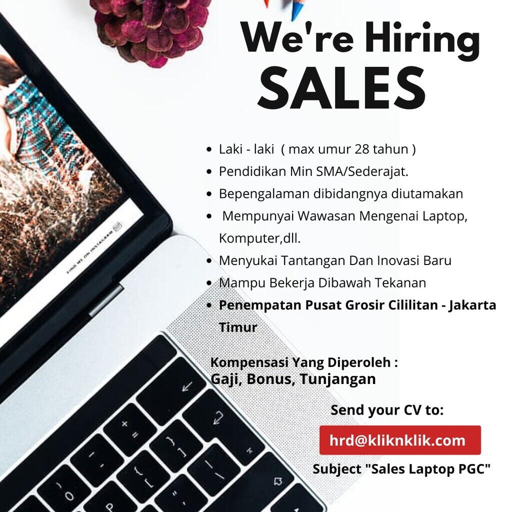 LOWONGAN PEKERJAAN SALES PGC