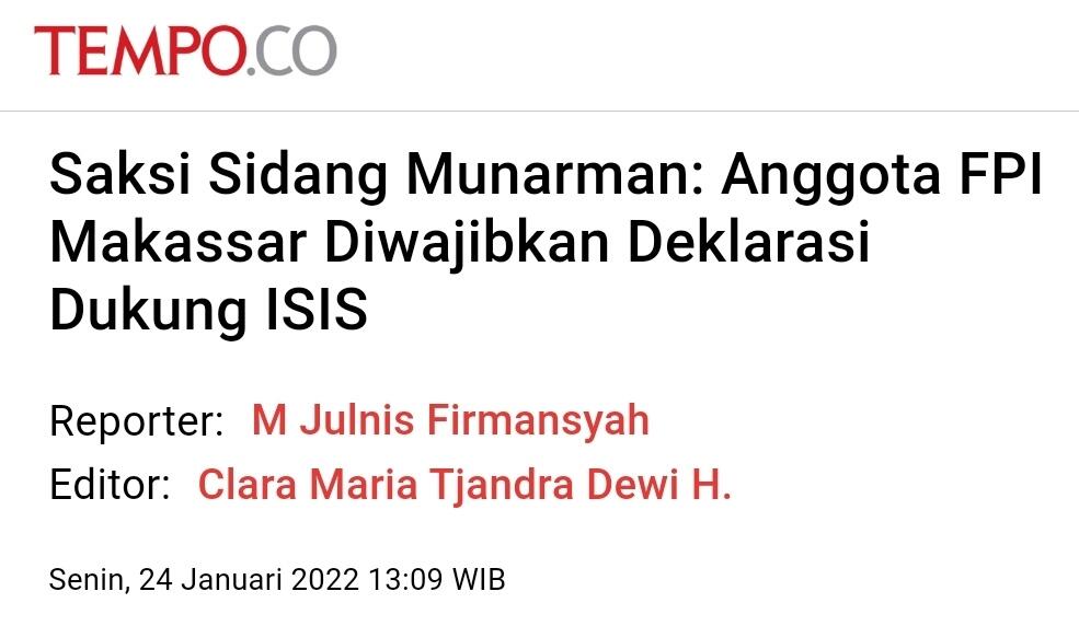 Munarman Ungkap Cara Densus Interogasi: Tangan Diborgol, Kaki Dirantai, Mata Ditutup