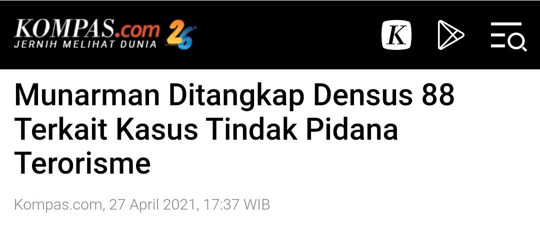 Munarman Ungkap Cara Densus Interogasi: Tangan Diborgol, Kaki Dirantai, Mata Ditutup