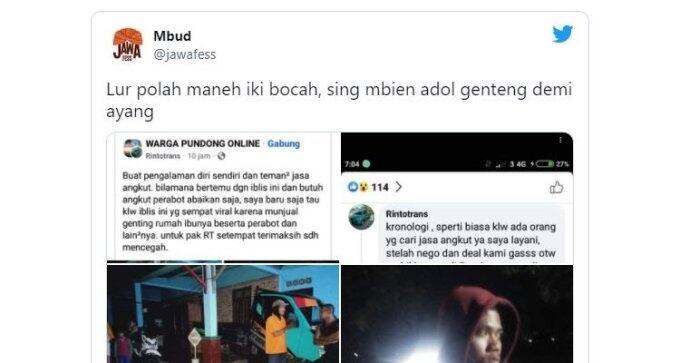 Demi “Ayang” Pria yang Jual Genteng Rumah Kembali Berulah