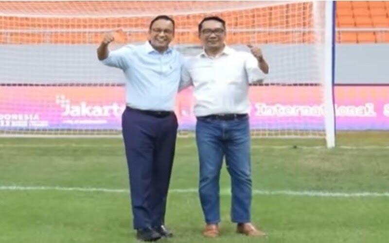 Makin Mesra, Ridwan Kamil dan Anies Baswedan Adu Pinalti di JIS